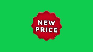 E-Commerce Price Badge Animation - Seamless Loop with Green Screen Background video