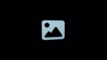 Gallery Icon 3D Loop for Apps and UI-UX video