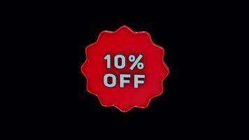 3D Discount Badge - Seamless Loop Animation with Transparent Background video
