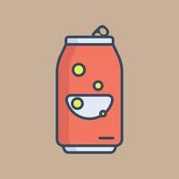 Flat design of a can drink icon vector