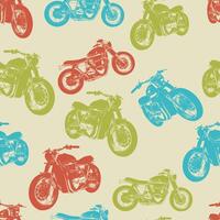 Motorcycle brat style pattern in colorful vector