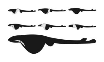 Side view of a stingray icon for ocean and aquatic themes vector