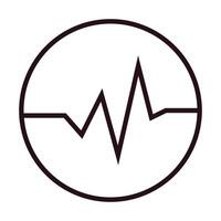 Outline icon for ultra wide signal waves vector