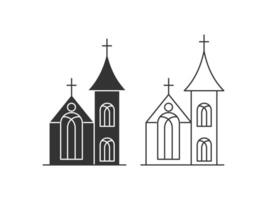 Set of icons featuring column buildings vector
