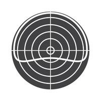 Arrow icon showing one-way black directional movement vector