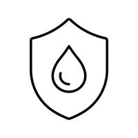 Outlined waterproof symbol in modern design vector
