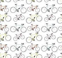 Simple bike pattern with colorful frame design vector