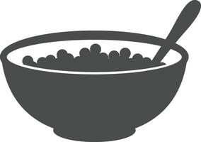 icon of a bowl of cereal with milk vector