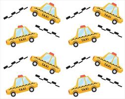 Zigzag taxi pattern on white background vector