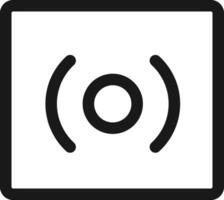 Outline icon of HiFi surround sound system vector