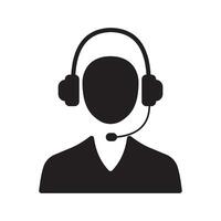 Customer service woman using headset for support vector