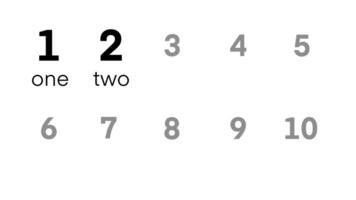Educational illustration teaching counting from 1 to 10, learning basic number recognition and counting skills, elementary school math lessons, worksheets, classroom decoration video