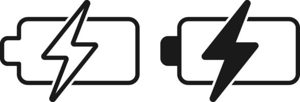icon set of battery charge indicators in various styles vector