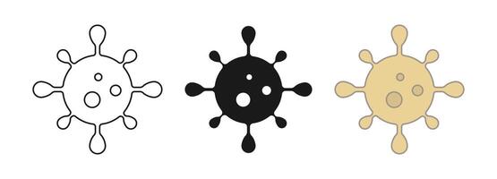 icon set of various bacteria shapes and styles vector