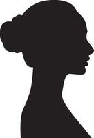 Silhouette of mother face in side view vector