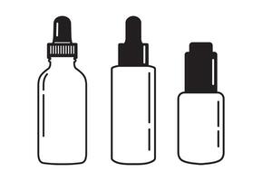 Monochrome icon design of a hair oil bottle vector