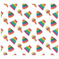 Colorful pattern design of various toy illustrations vector