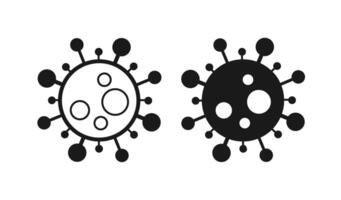 icon set representing various bacteria designs vector