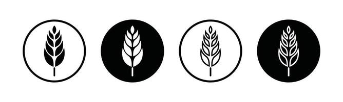 Wheat and gluten free label design icon vector