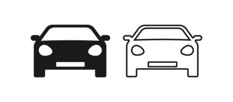 Set of various car icons in design vector