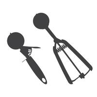 Ice cream scoop icon for dessert and food design projects vector