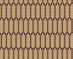 Pattern of wheat on a brown background vector