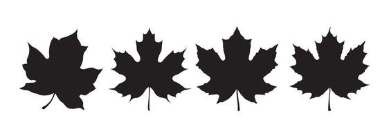 leaf summer black nature silhouette simple design vector