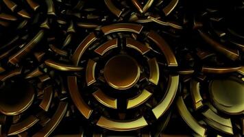 Cinematic Background, Elite Template, Floating Golden Figures, Reflection, Unique Design, Exclusive, Rotation video