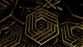 Unique Template, Floating Golden Figures, Reflection, Cinematic Background, Luxury Design, Exclusive, Rotation video
