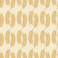 Wheat pattern design with yellow and brown background vector