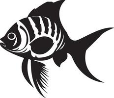 Monochrome design of a cute fish icon illustration vector