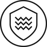 Durable circle icon with wave symbol design vector