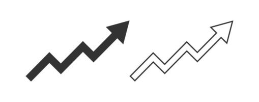 icon set of rising arrow designs vector