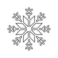 outline icon of crystal snowflake design vector