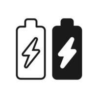 icon set of vertical battery charge indicators vector