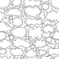 Line style pattern with cloud text design vector