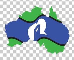 Stylized map of Torres Strait Islander region vector