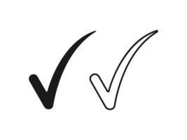 Simple check mark tick approval icon design vector