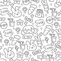 Cute doodle pattern design of a carrot vector