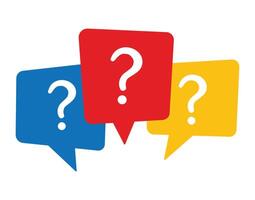 Three light bulbs with question marks and text vector