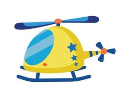 Flat design of a helicopter for graphics vector