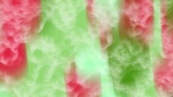 Vibrant red and green stripes with white cloud patterns. Suitable for backgrounds, abstract designs, holiday themes, and graphic projects. video