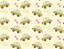 Zig zag taxi pattern design on yellow background vector