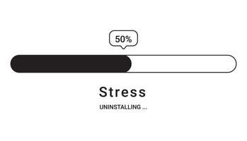 Icon depicting stress level as a loading bar vector