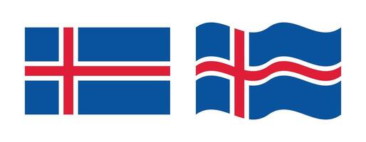 Official Iceland flag in clean format vector