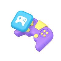 Esport cyber game joystick gamepad entertainment 3d icon realistic illustration vector