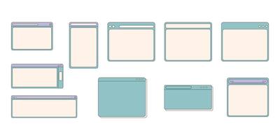 Retro UI Window Illustration vector