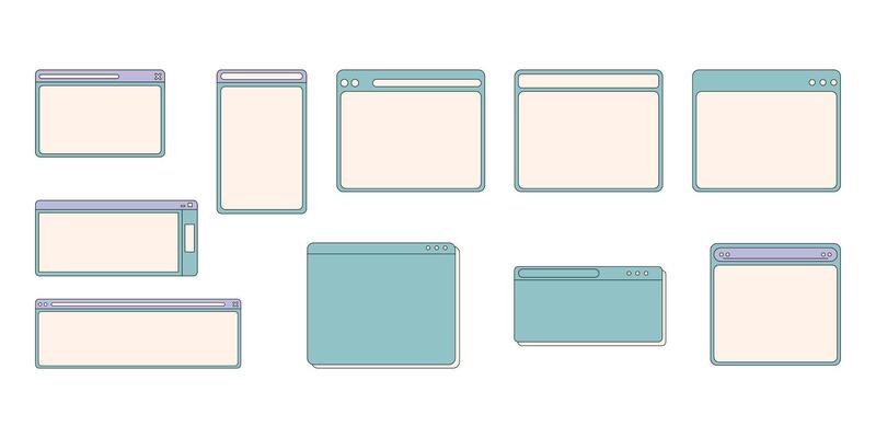 Retro UI Window Illustration