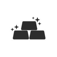 A black and white icon of a stack of bricks vector
