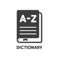 A-z dictionary icon, illustration isolated on white background vector